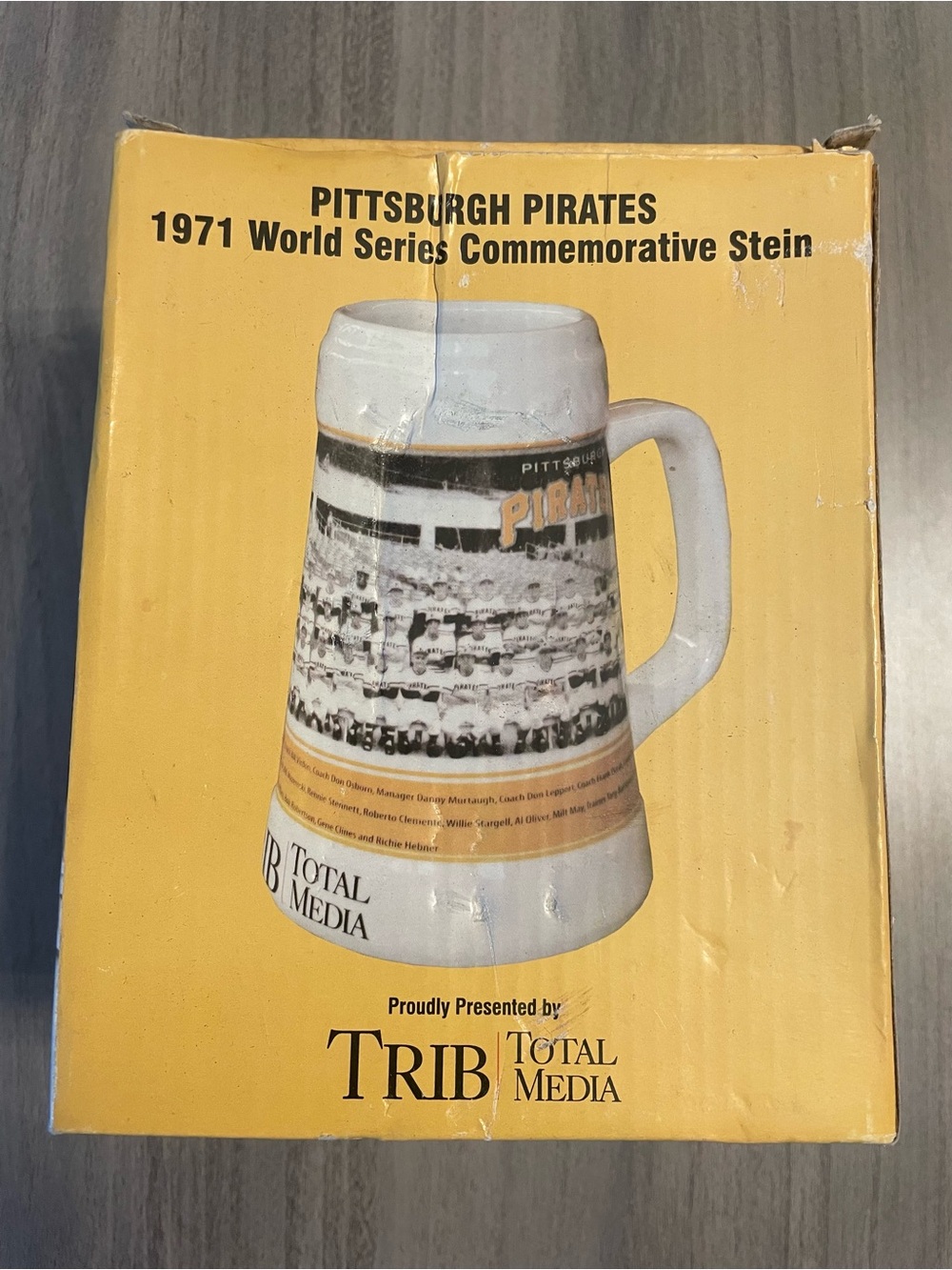 Pittsburgh Pirates 1971 World Series Commemorative Stein Trib/Total Media in Box